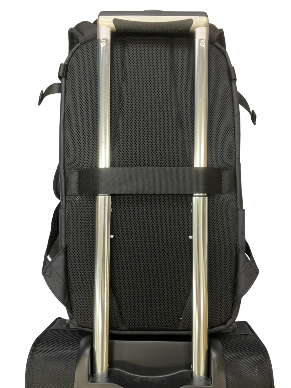 背面にキャリーケース用ベルト