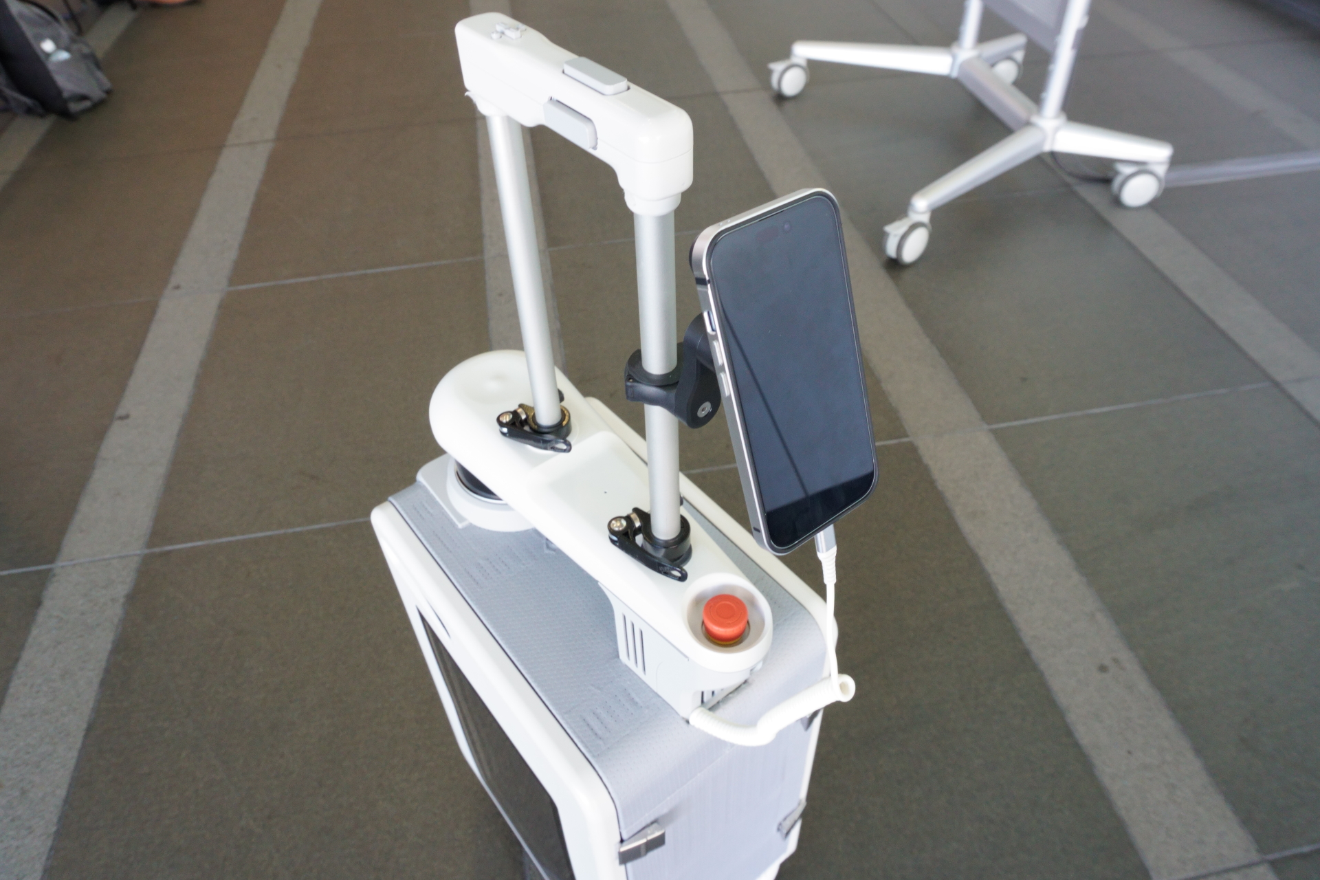 スマホをセットした様子