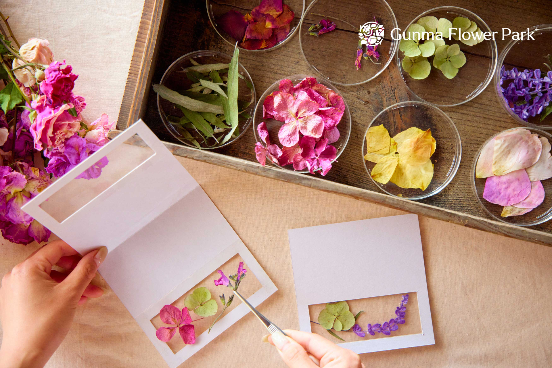 所要時間30分ほどの手軽なアクティビティからフローリストに直接教わるレッスンなどを開催（要予約）