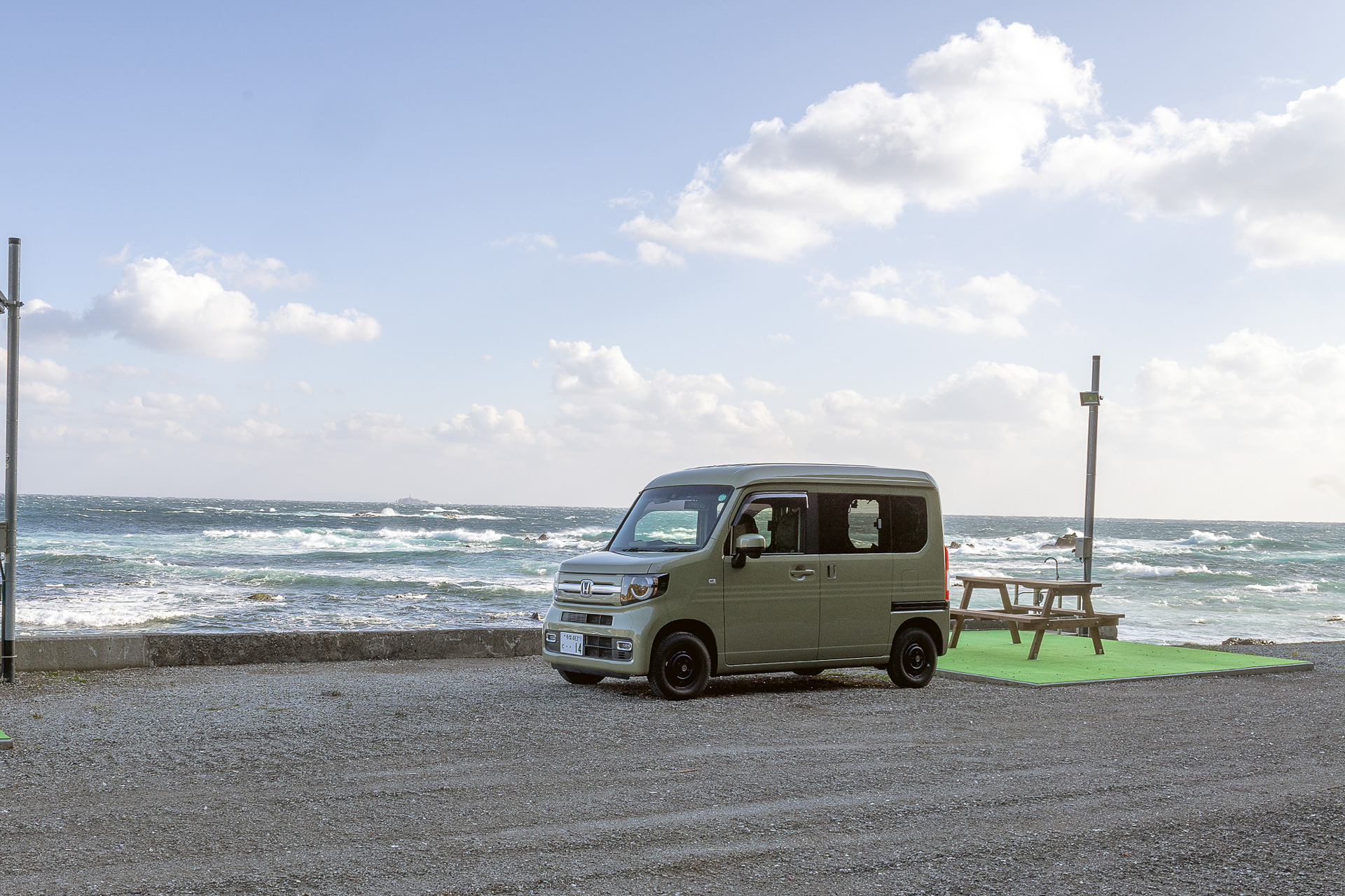 海岸線に平行に置いてみた