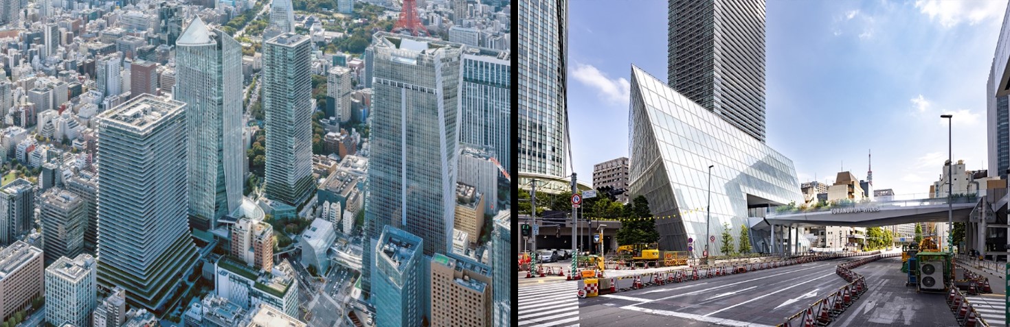 虎ノ門ヒルズステーションタワーの再開発事業がグラスロックの開業によって完結