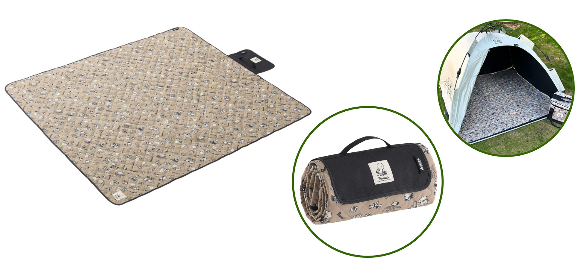 「SNOOPY（PEANUTS 75years）キルティングシート」