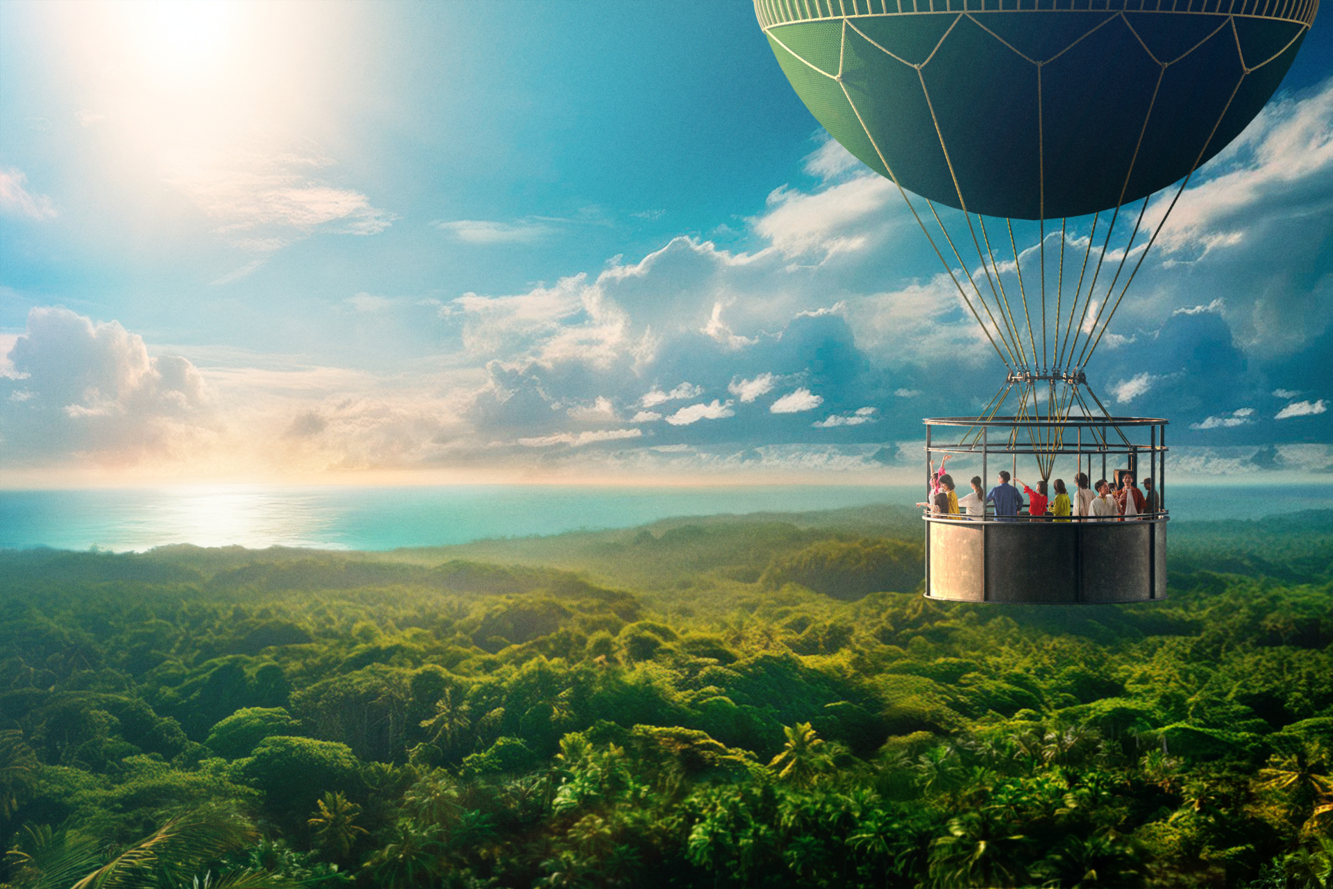 気球に乗って360度の絶景を楽しむ「ホライゾンバルーン」