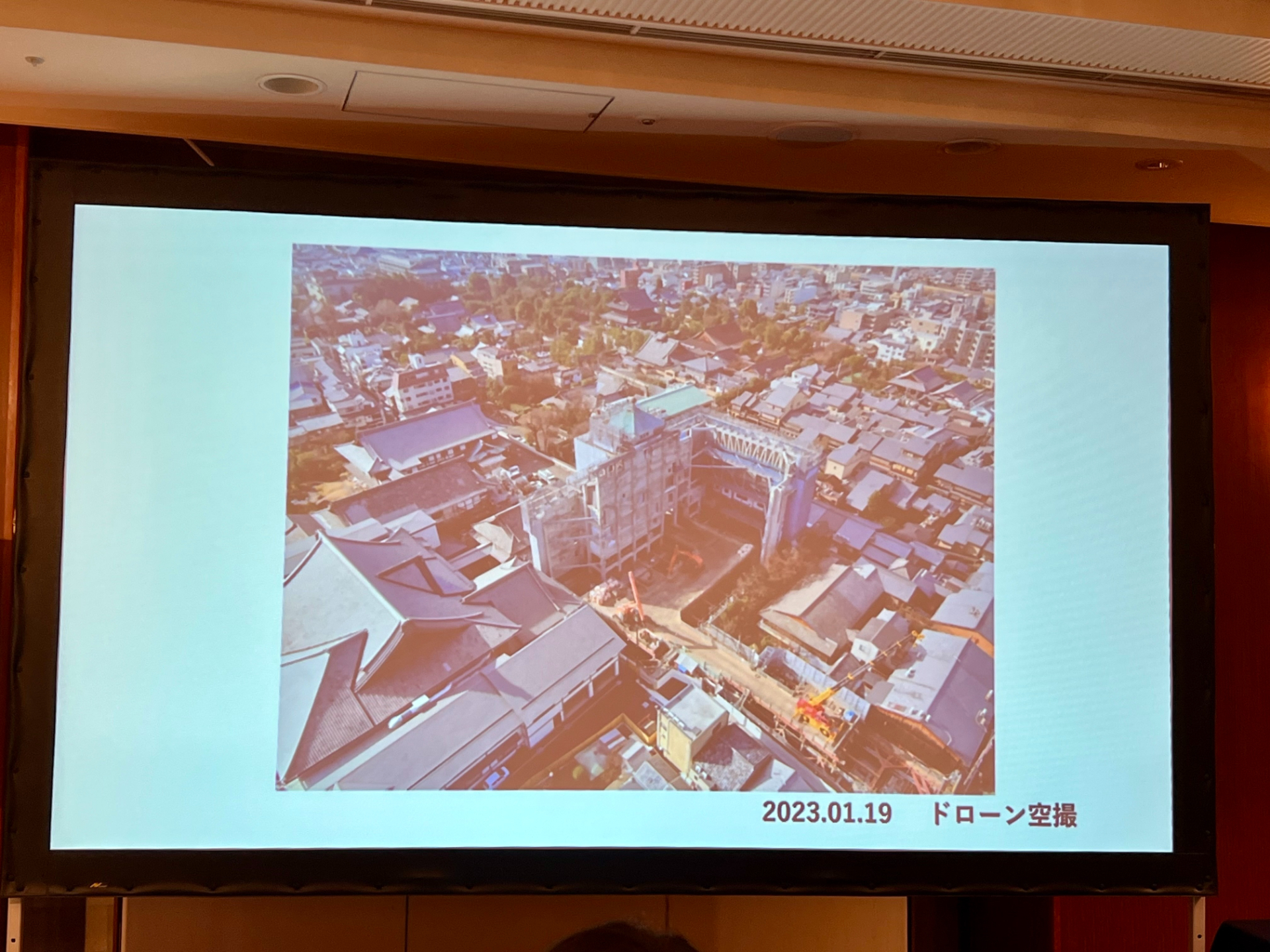 建築真っ只中の「帝国ホテル 京都」。弥栄会館という劇場建築を、ホテルとして生まれ変わらせる