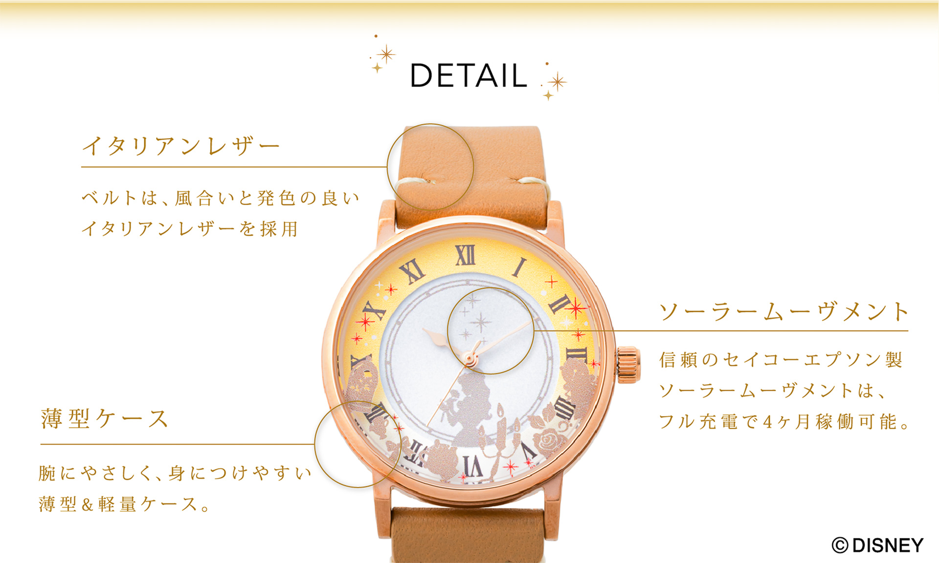 ウォッチのディテール
