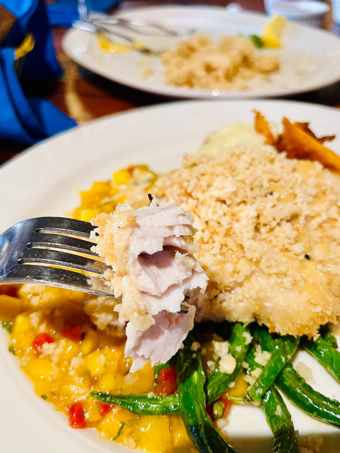 左と同じくコースからアイランドマヒマヒ（単品でのオーダーも可能）