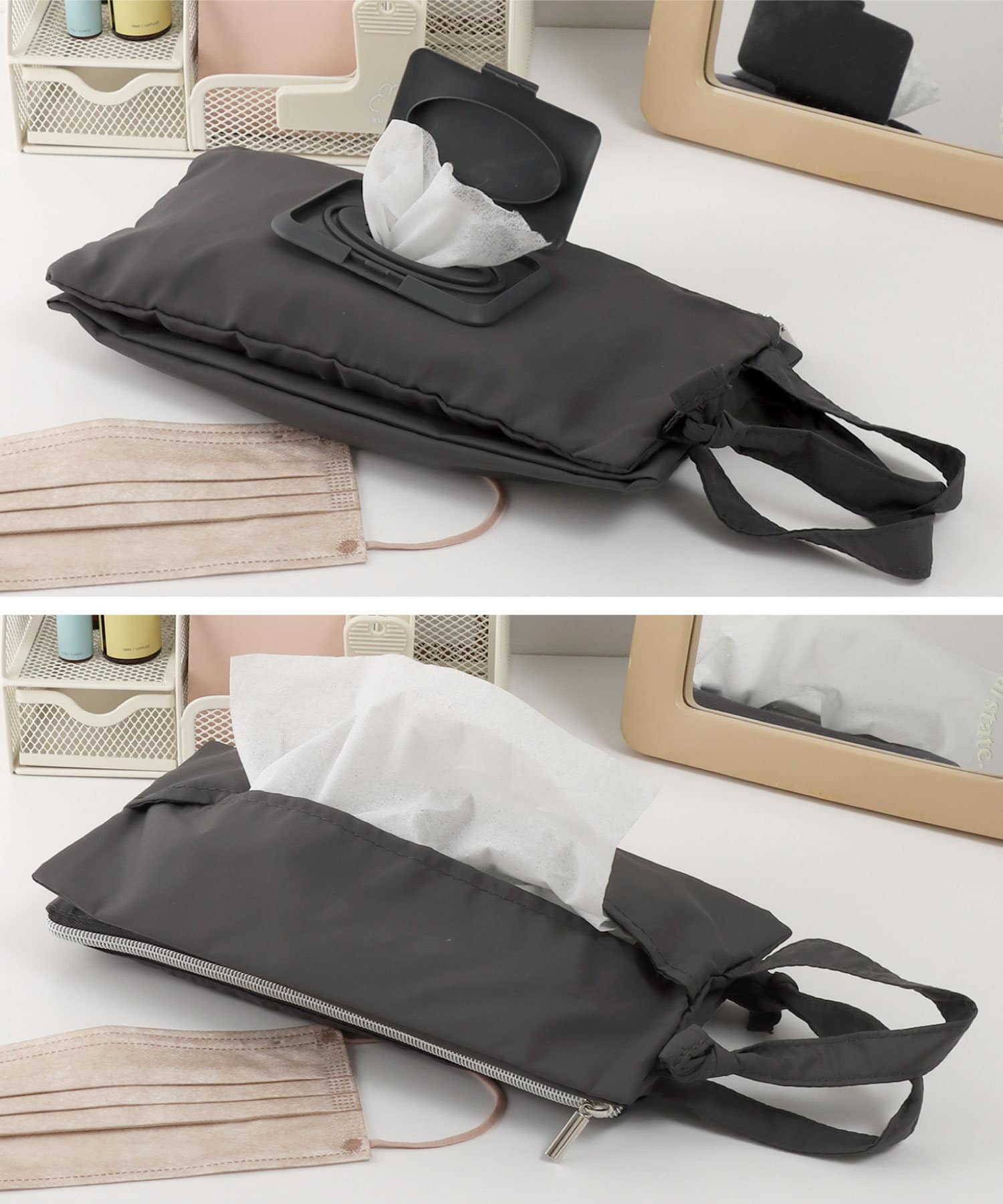 ティッシュ＆ウェットティッシュケース（770円）