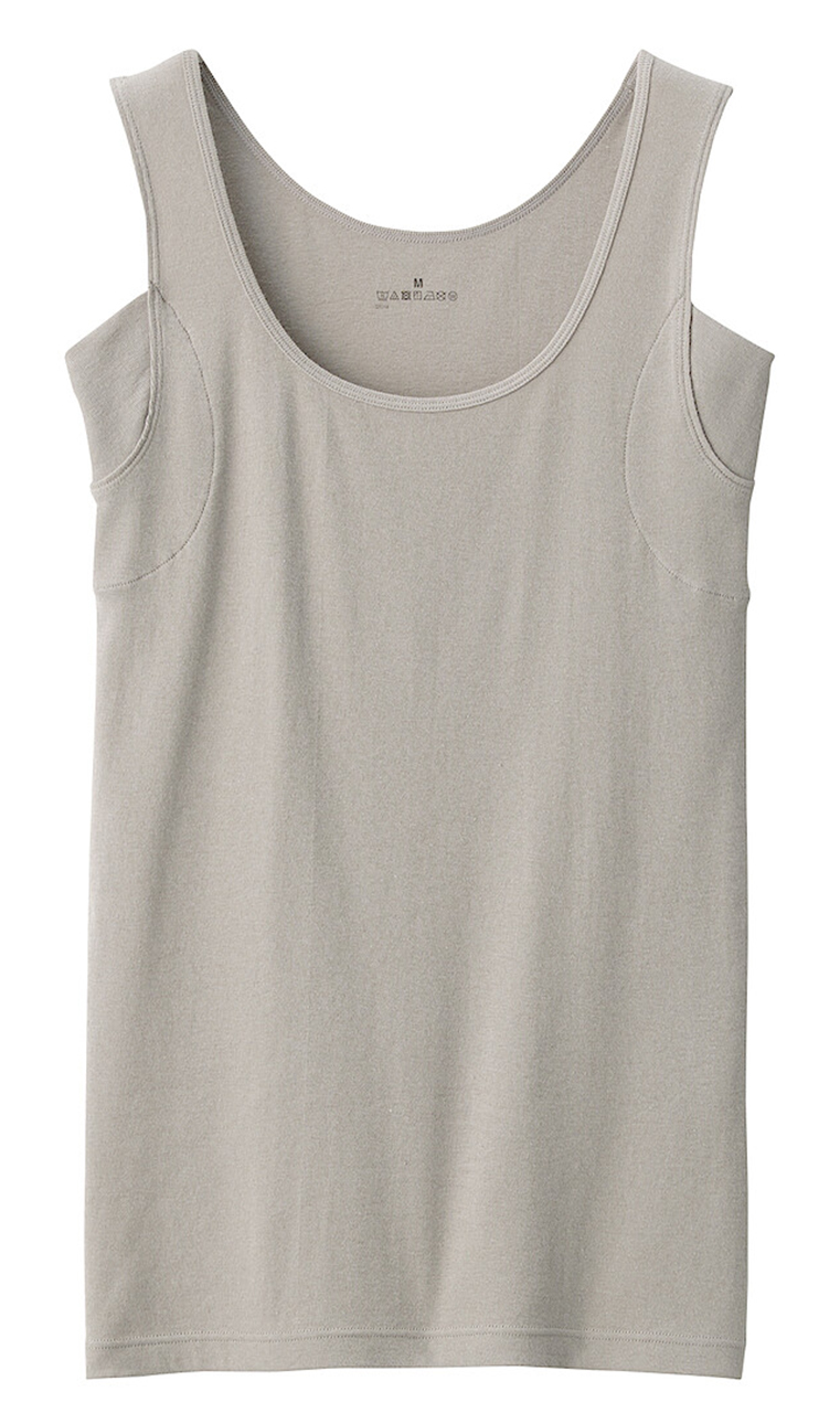 婦人 さらっと綿 汗取りパッド付きタンクトップ（1490円）