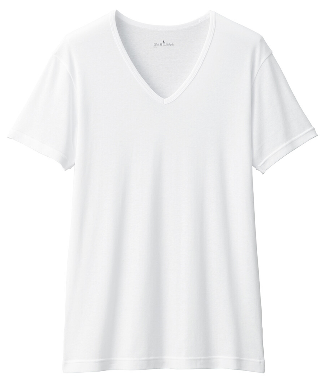 紳士 さらっと綿 Vネック半袖Tシャツ（1490円）