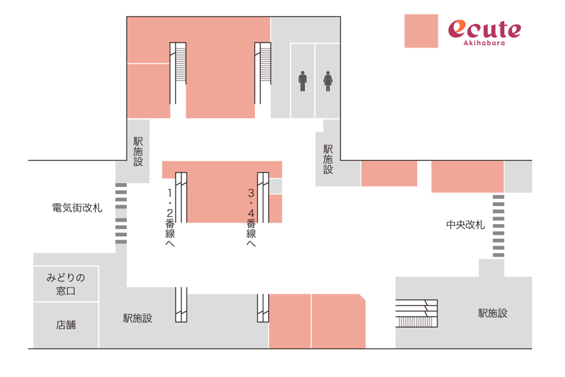 エキュート秋葉原の位置図