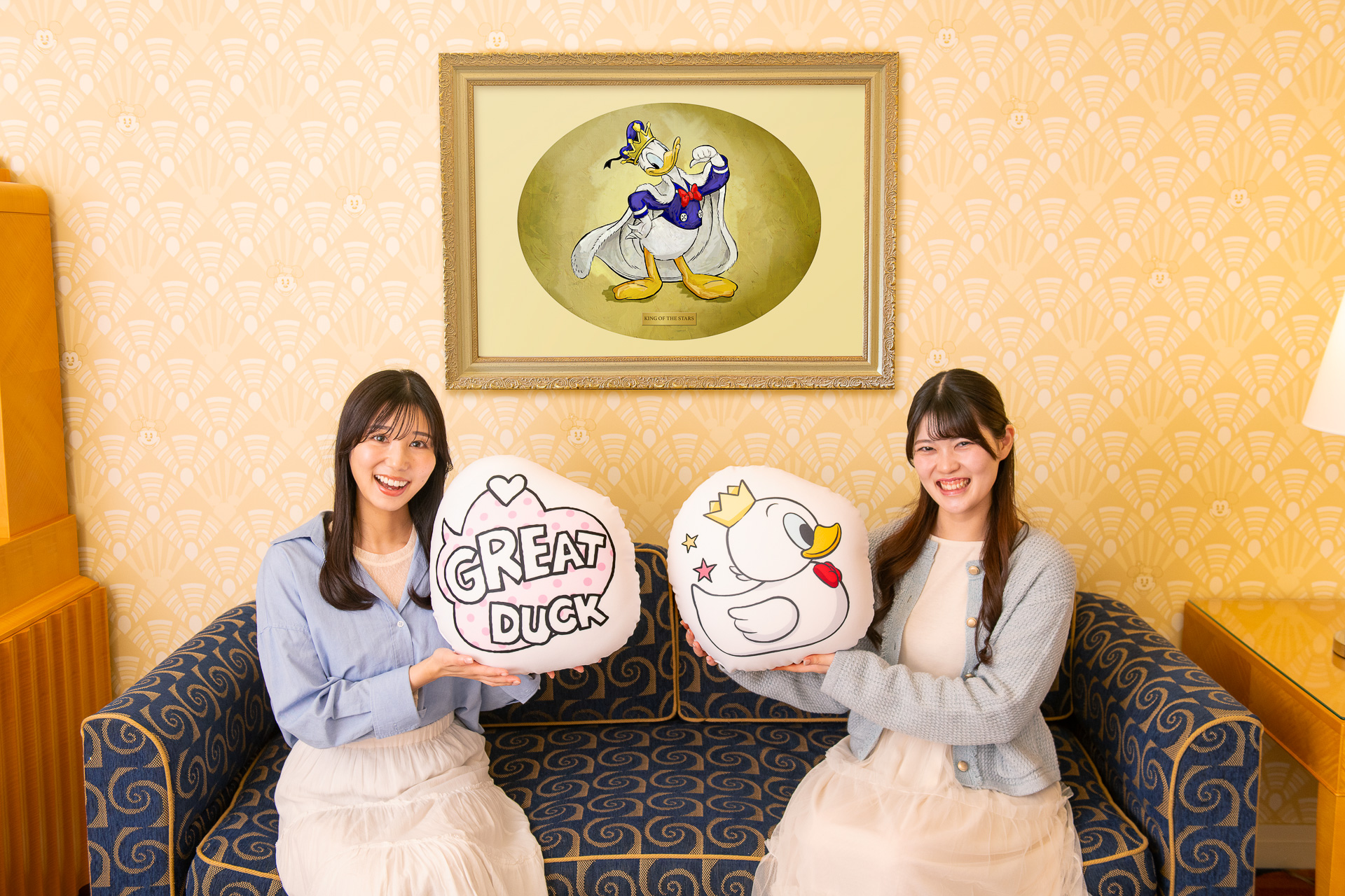 クッションで記念撮影を楽しめる