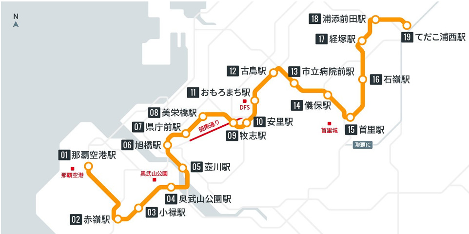 ゆいレールの全駅が対象