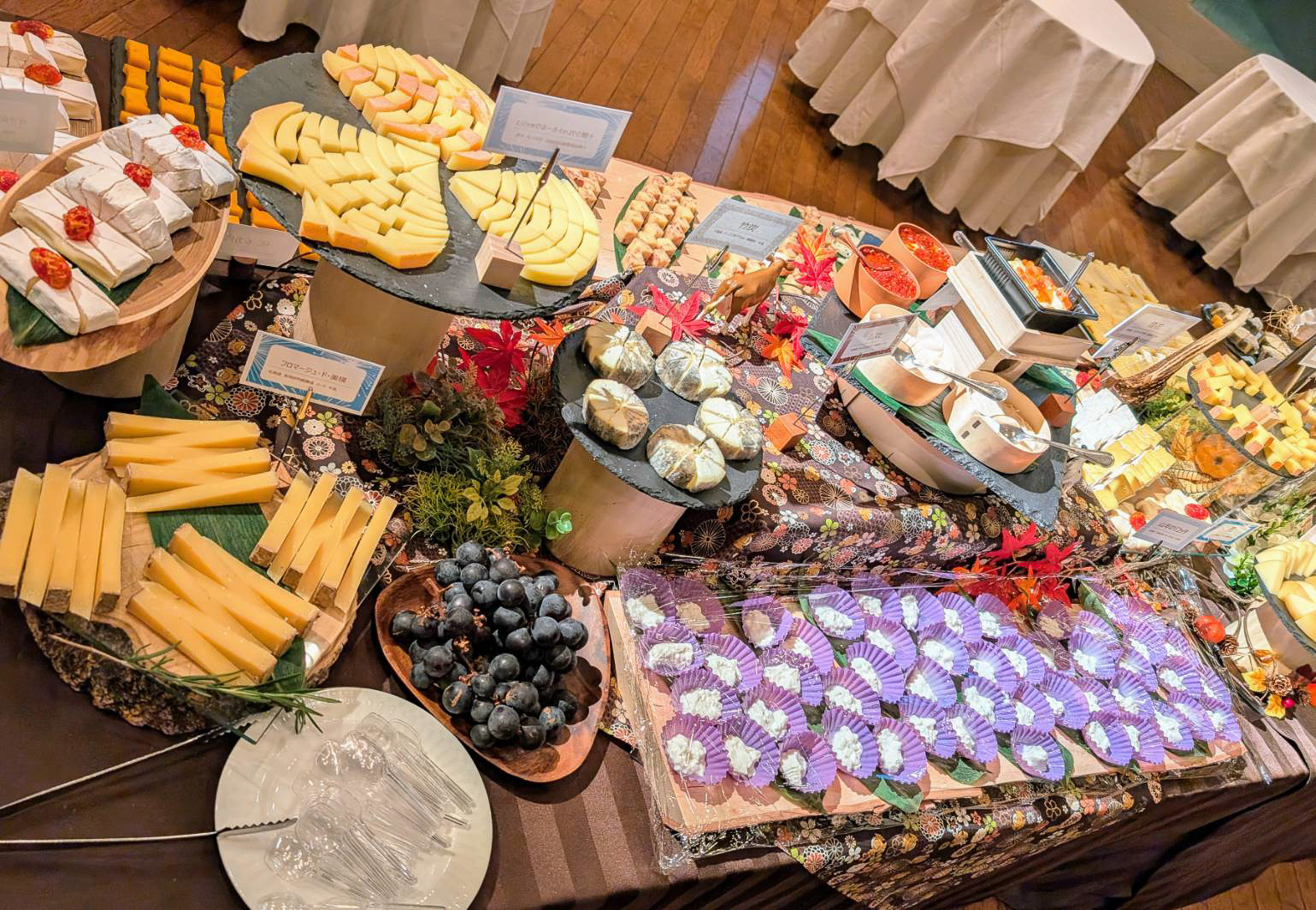 長原氏が作成したチーズプラトーの例