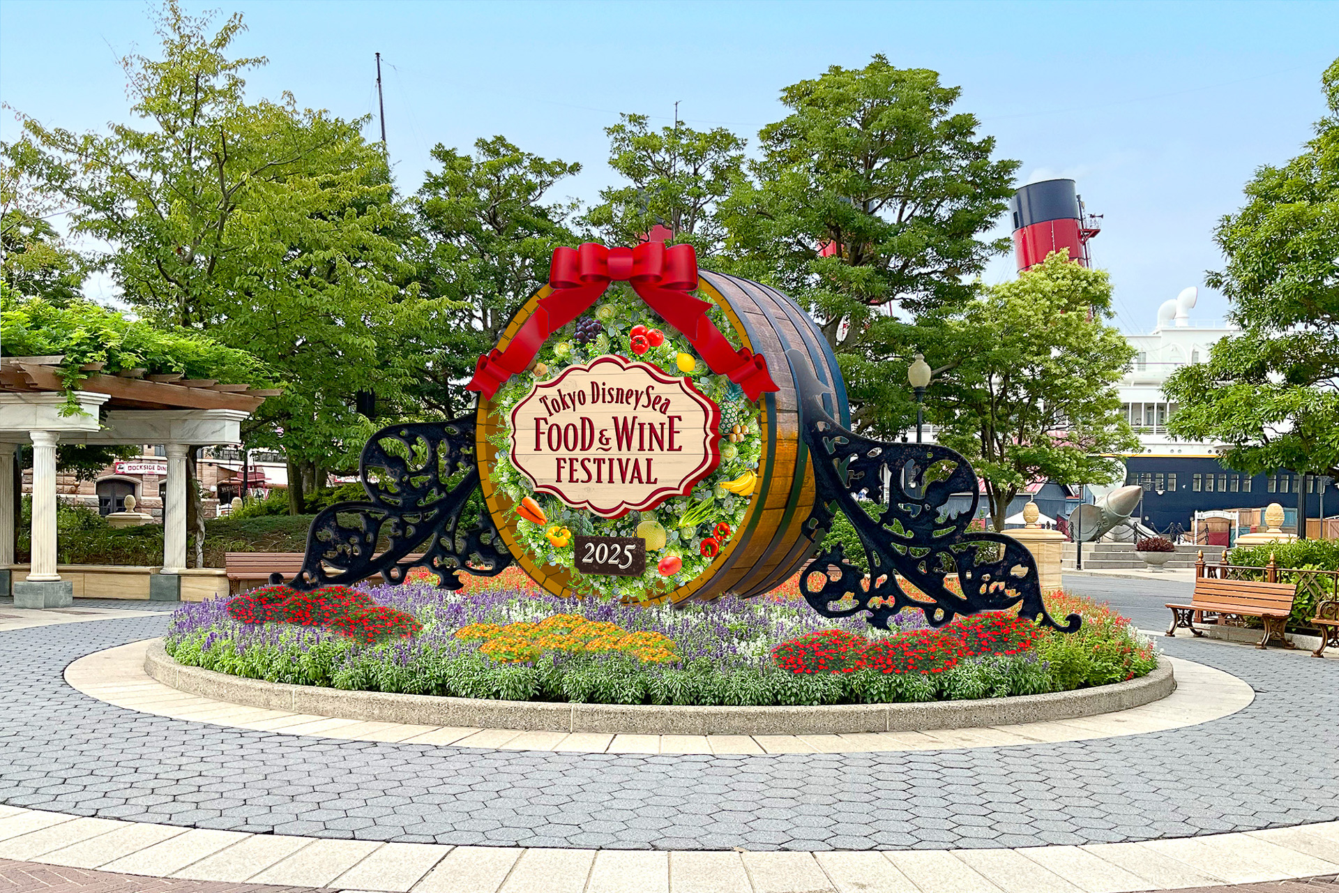 フェスティバルの雰囲気あふれるデコレーションもあちこちに