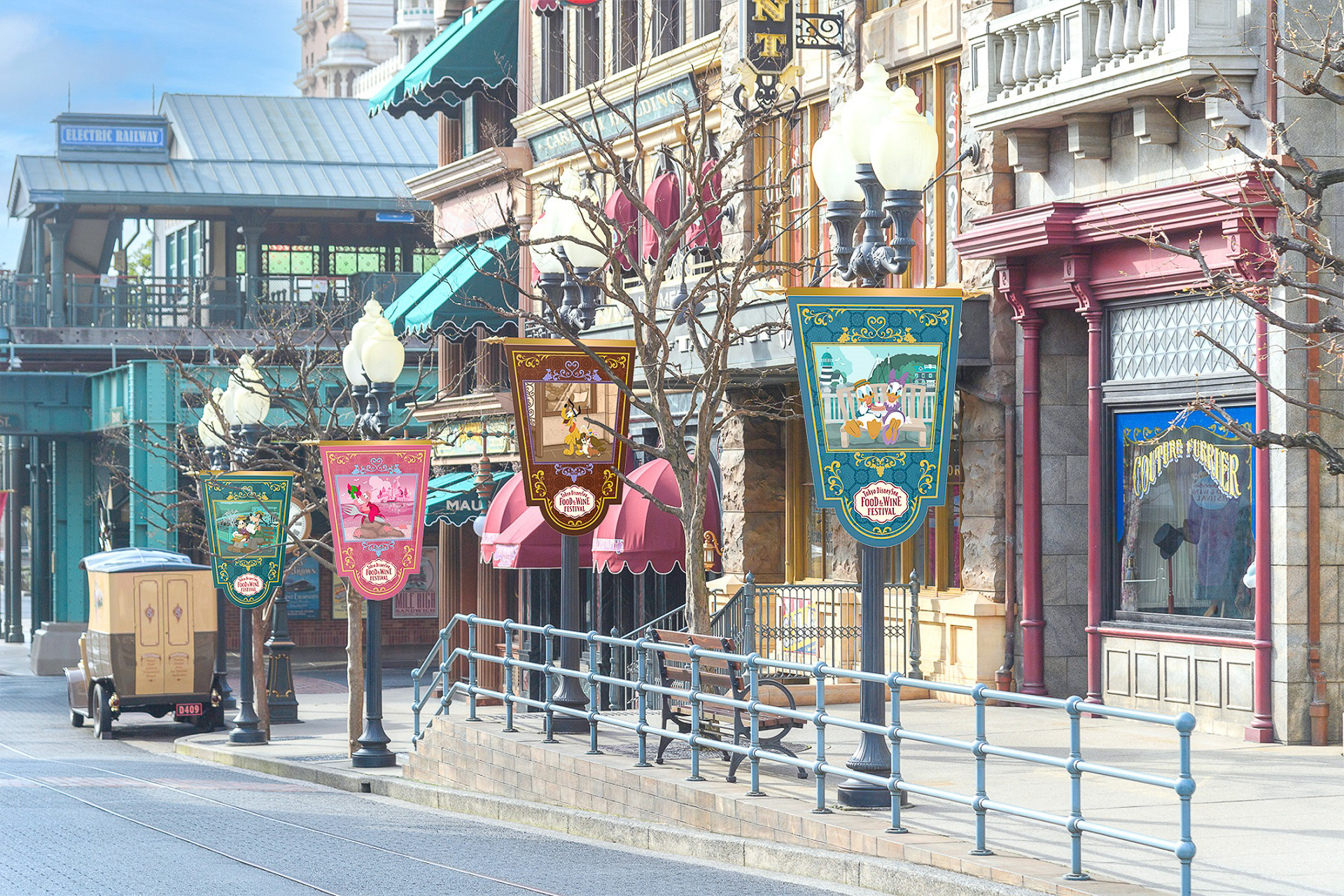 フェスティバルの雰囲気あふれるデコレーションもあちこちに