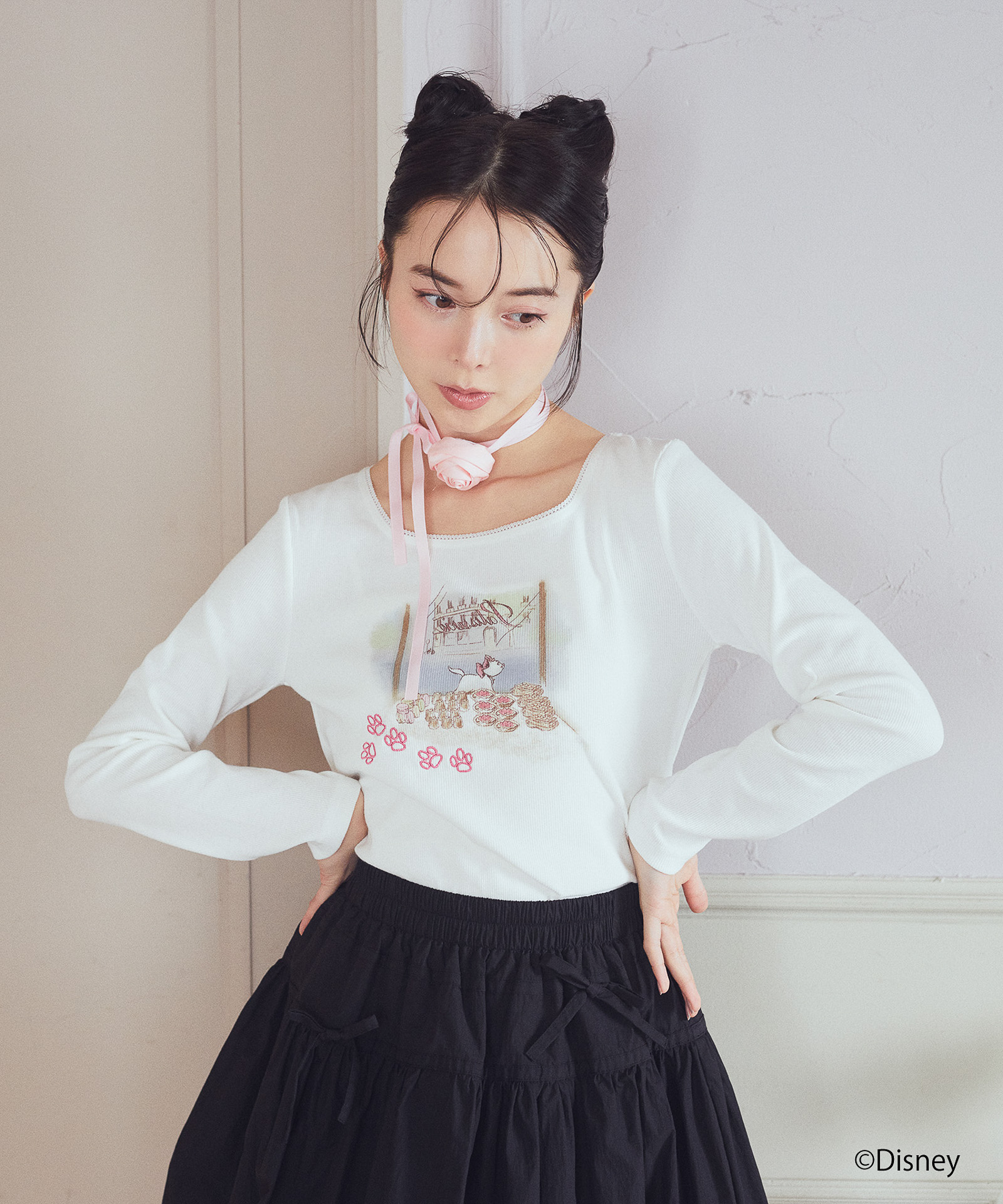 「Marieスクエアネックプルオーバー」（3499円）