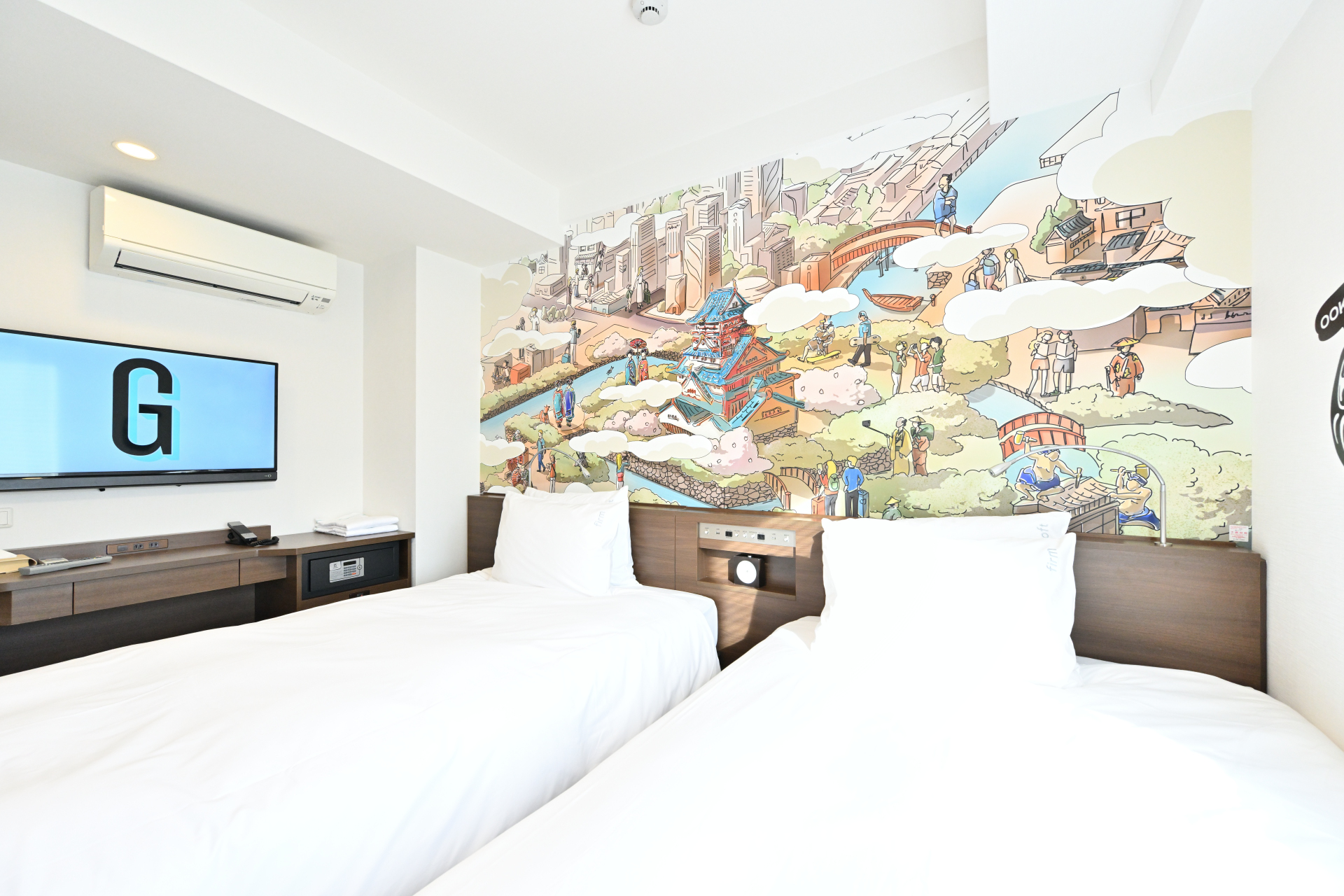 オープンした3施設ともに最大の客室数となるツインルーム。こちらも広さは15m<span class="em sup">2</span>