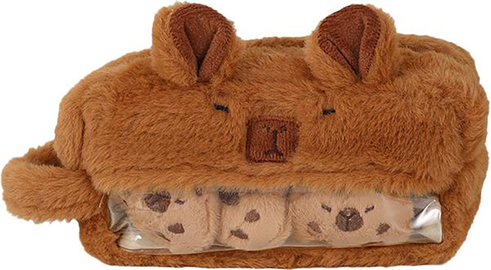 カピバラバッジ付きペンケース