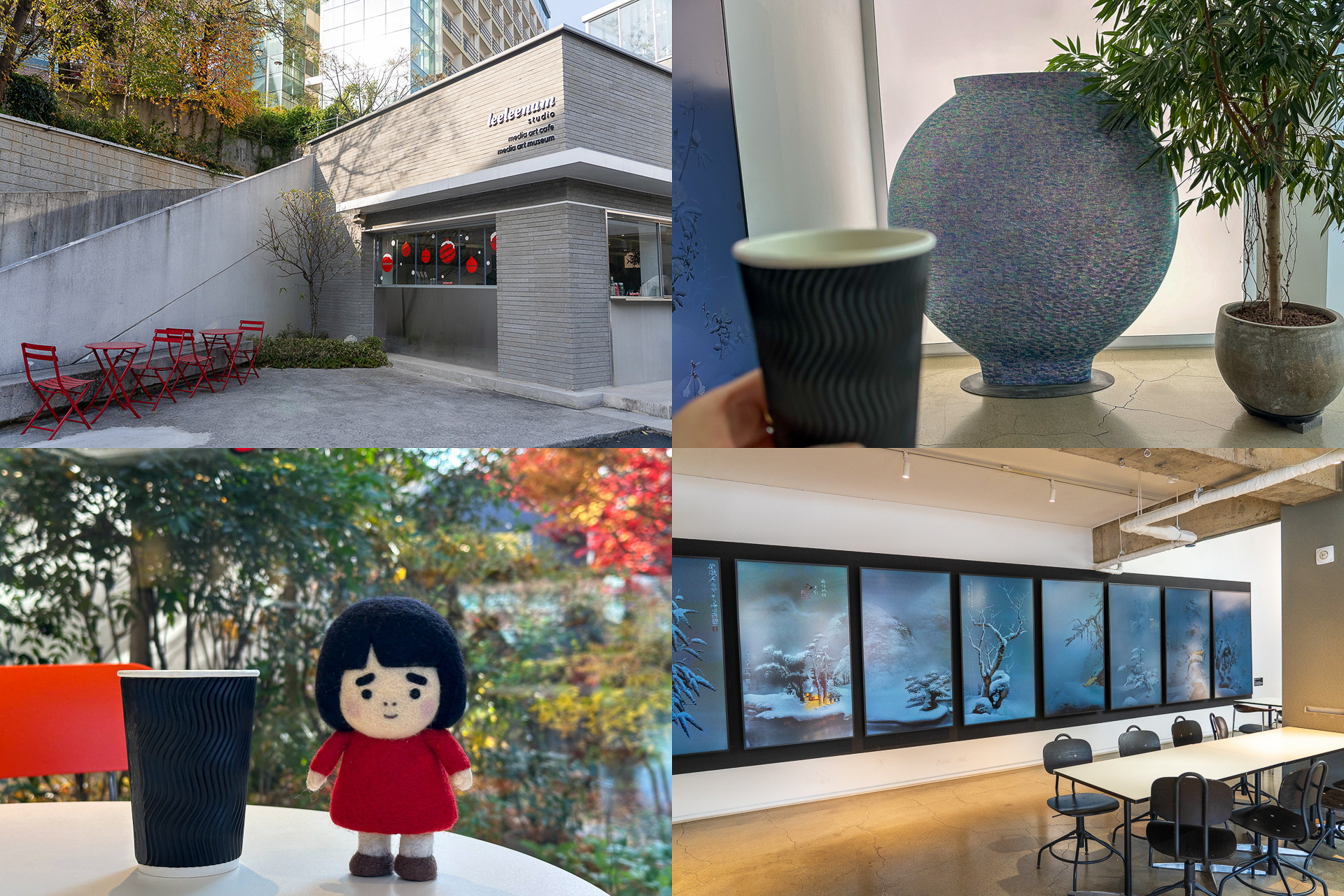 「イイナムスタジオ」は、おしゃれなカフェ兼アートミュージアム