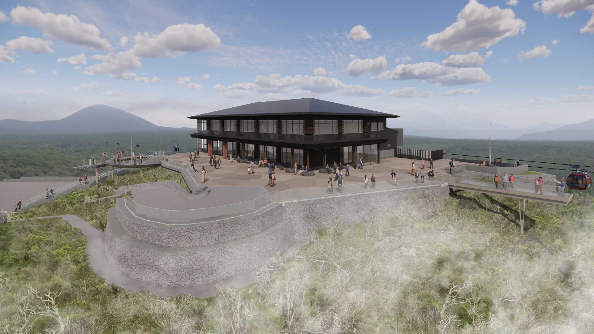 4月下旬に大涌谷に展望施設が開業