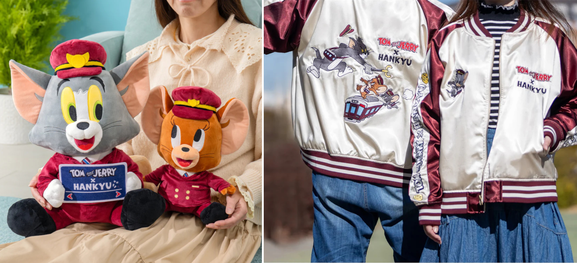 阪急電鉄「トムとジェリー号」の添乗ぬいぐるみとスカジャンを限定販売