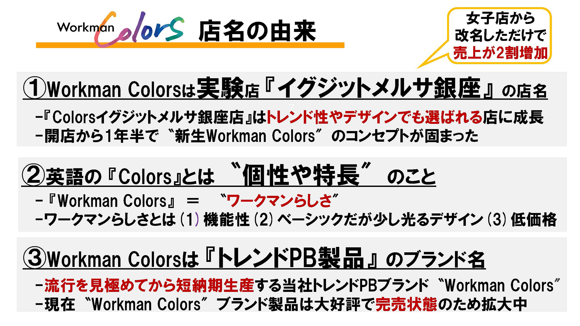 Workman Colorsの名前の由来