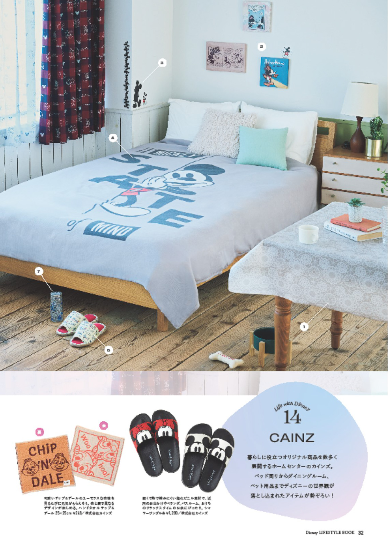 誌面では約50ブランド・全230種のミッキーマウス＆フレンズたちのアイテムを紹介している
