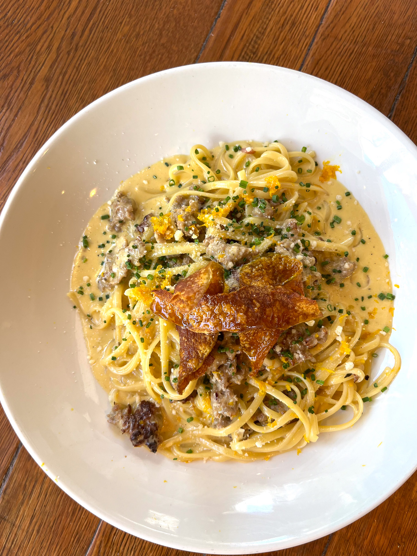 かぼちゃのリングイネはコクと爽やかさのバランスが絶妙だった