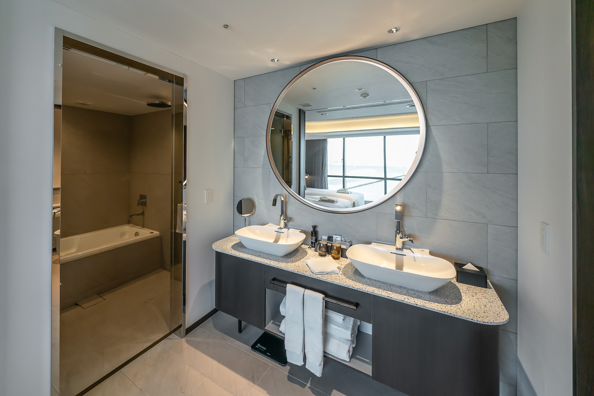 洗面と浴室は各タイプでほぼ共通の作り