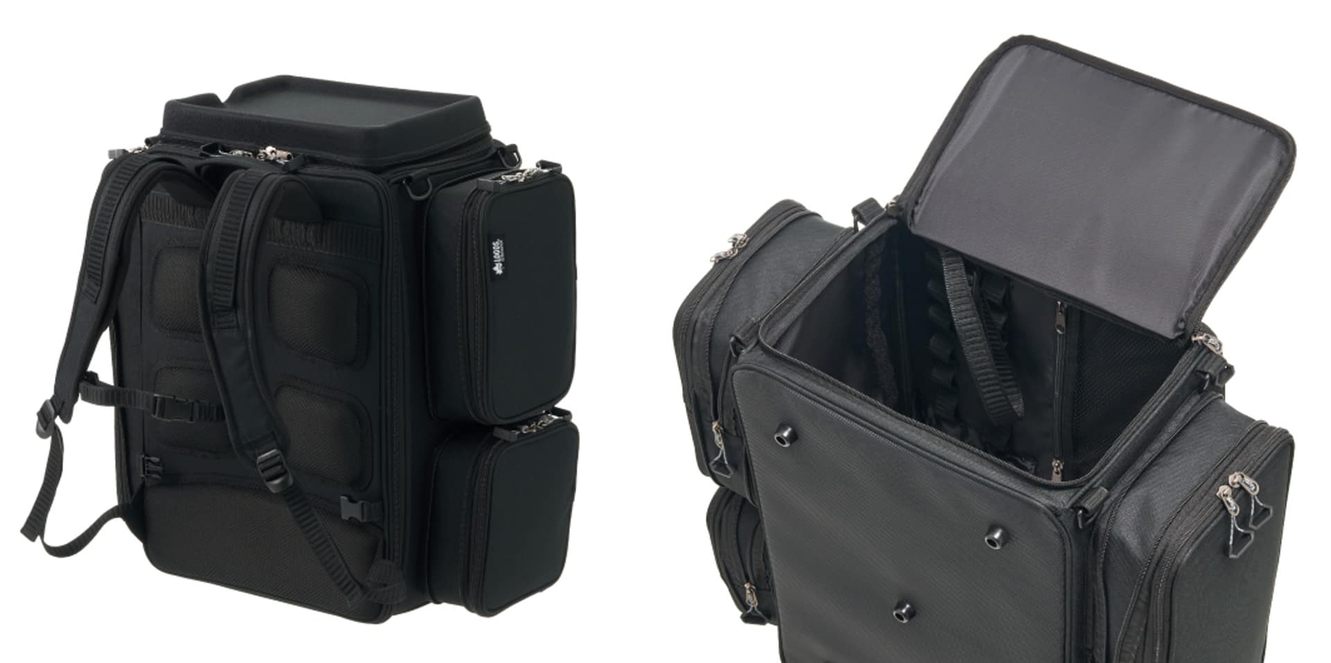 クッション性の高い背面パッドと厚みのあるショルダーベルトにより身体への負担を軽減。大きな開口部で荷物の取り出しもスムーズ