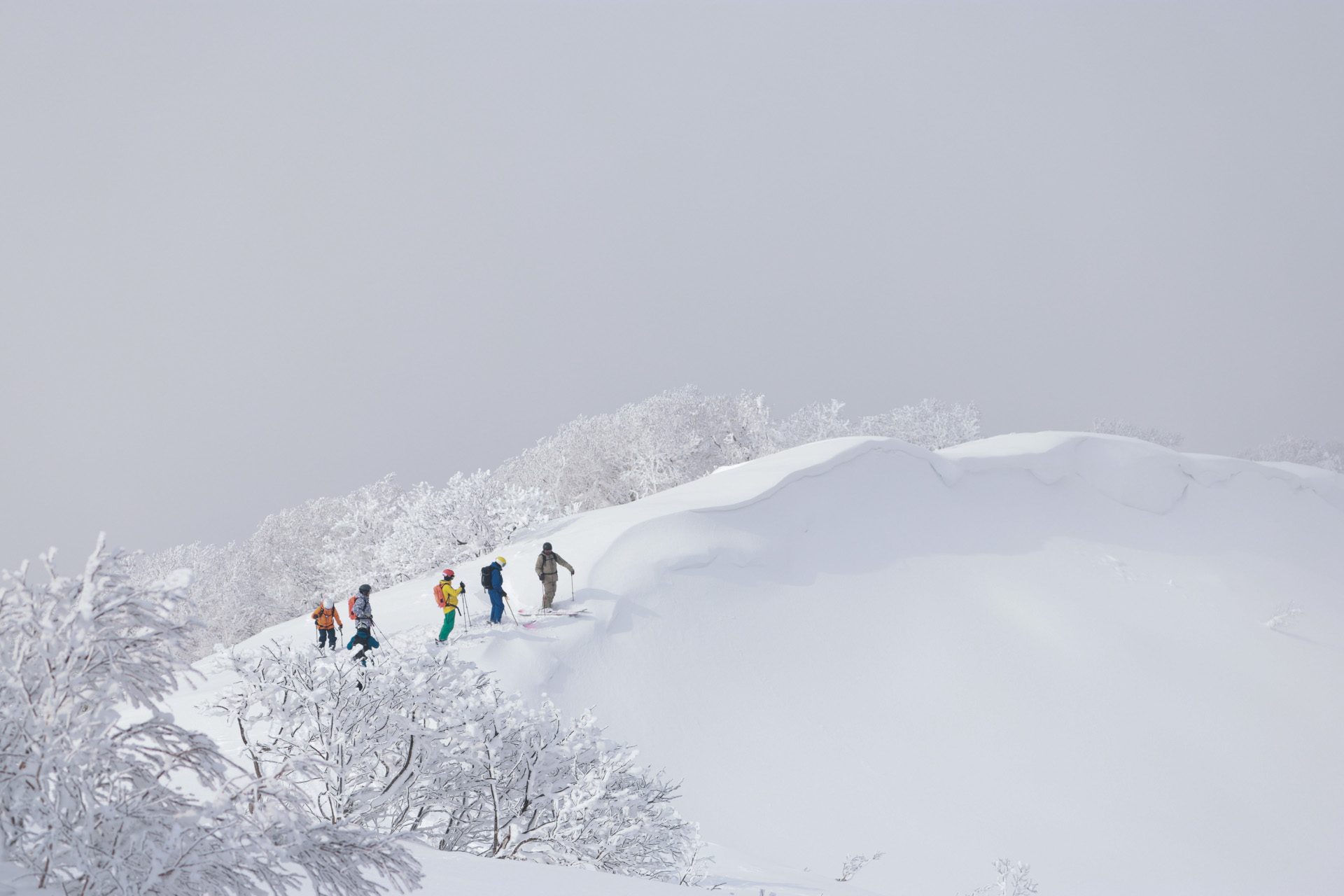 滑り始めるドロップポイントの景色