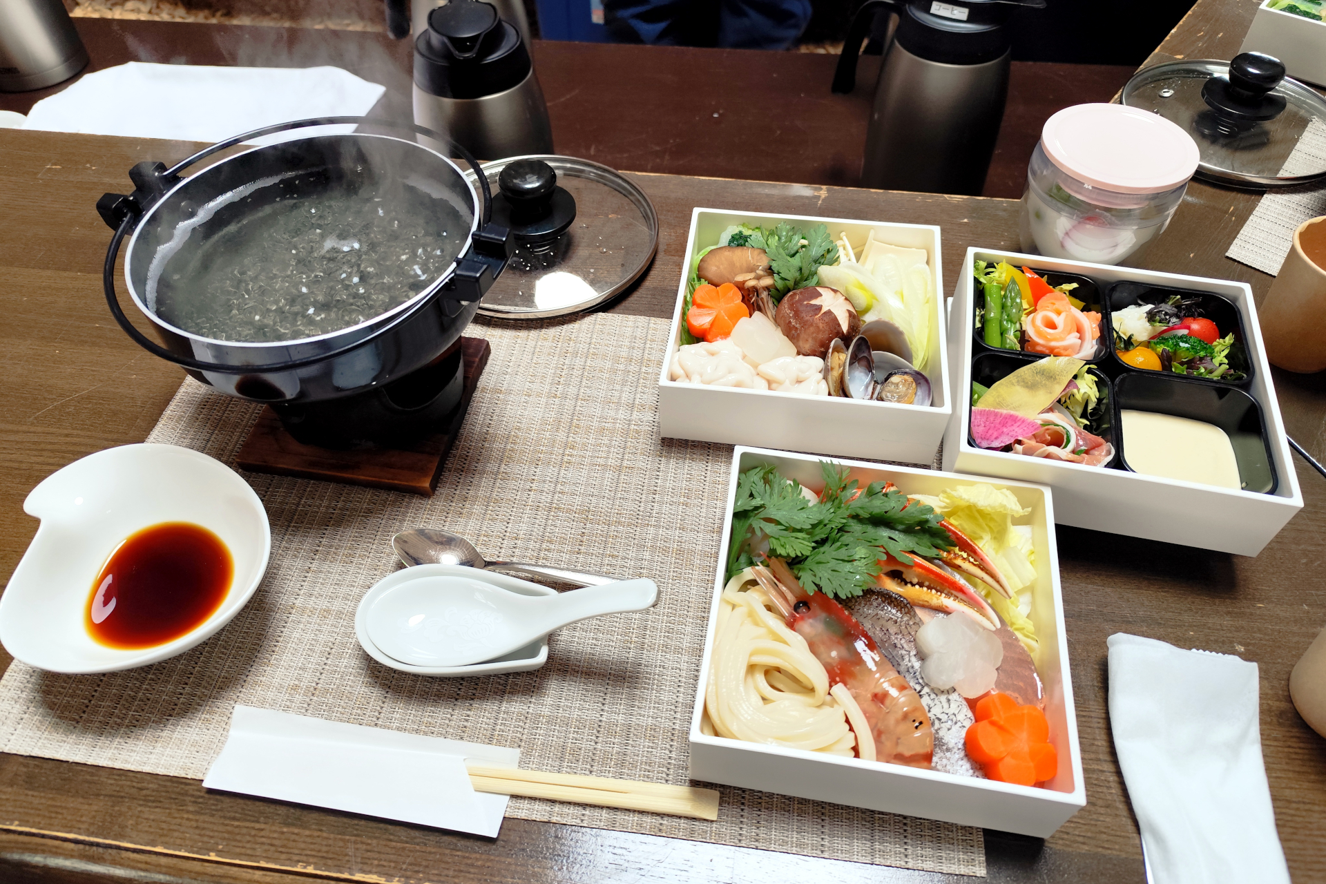 この日のランチは海鮮鍋だった