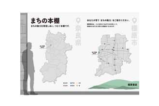 「未来に贈りたい本100冊」「まちの本棚」「あしなが本屋さん」など、奈良や橿原の文化を伝える企画や展示を実施