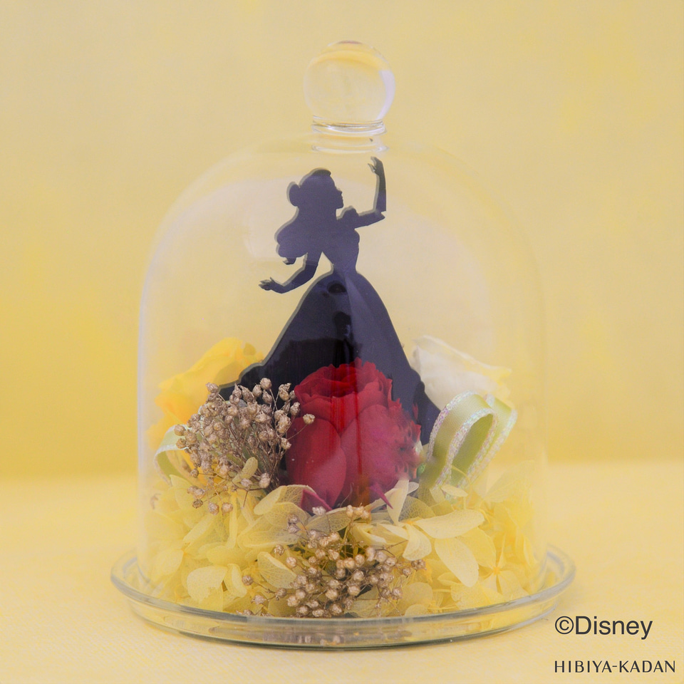 ディズニープリンセスのプリザーブドフラワーが日比谷花壇から。春の