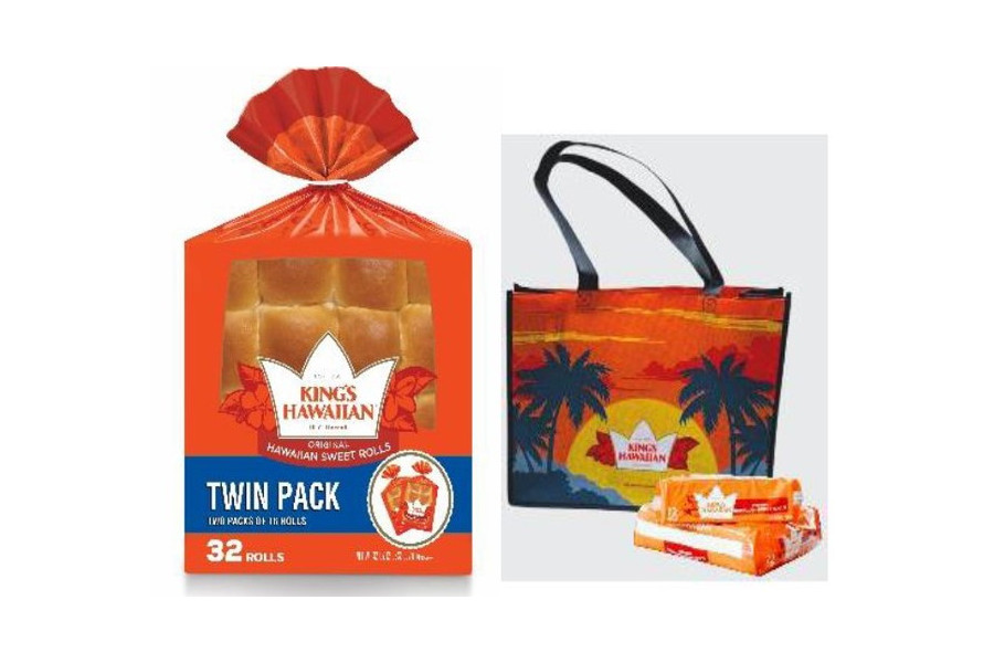 キングス・ベーカリーのハワイアン・スイート・ブレッド（16個入）とオリジナルショッピングトート