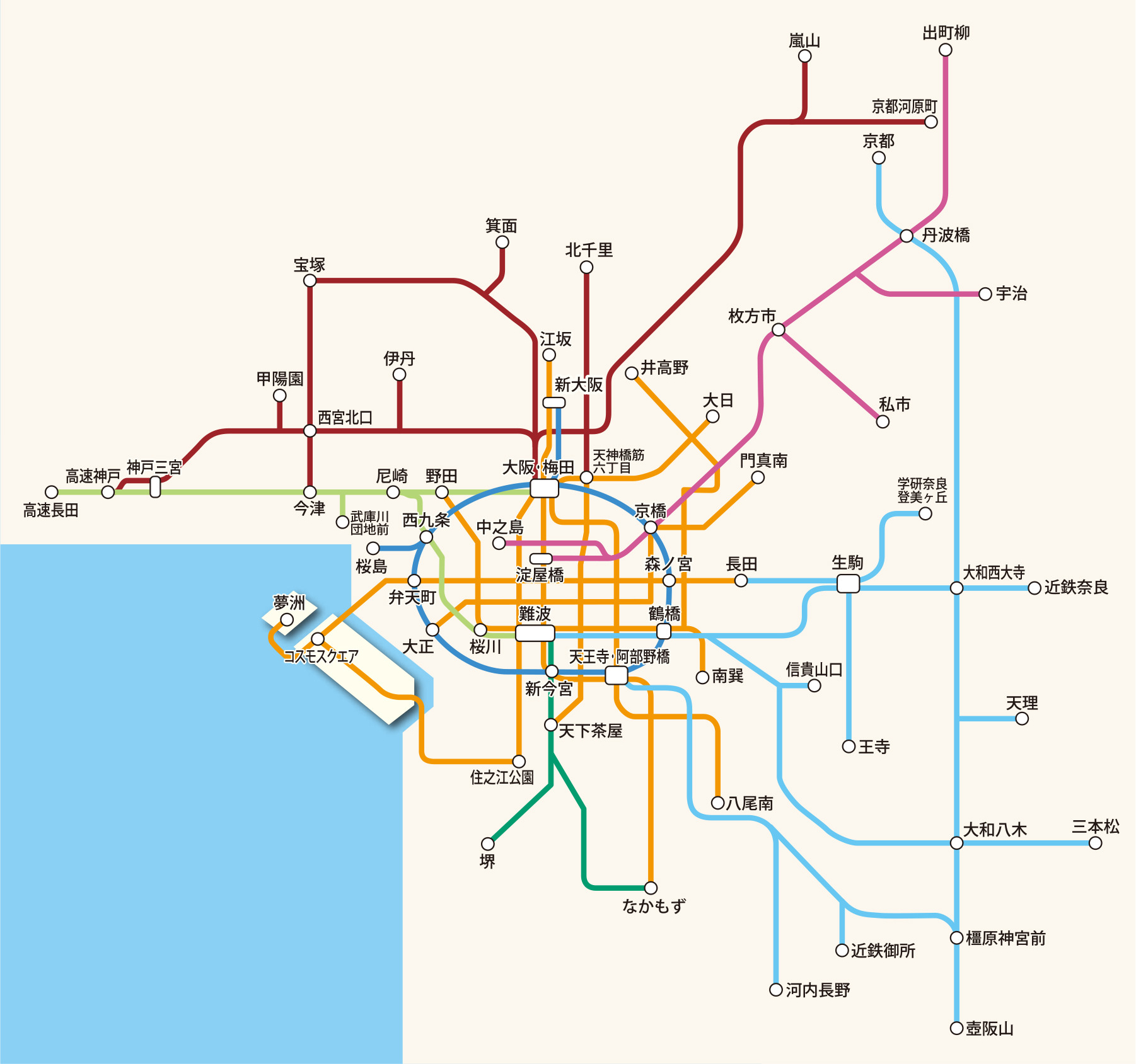 KANSAI MaaS ワンデーパスの対象エリア