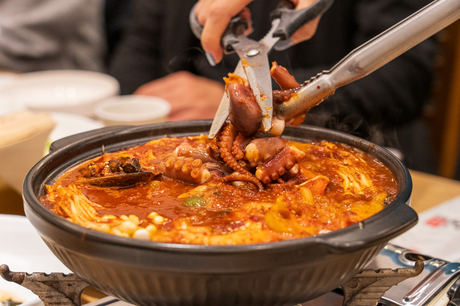 頭もチョキチョキ