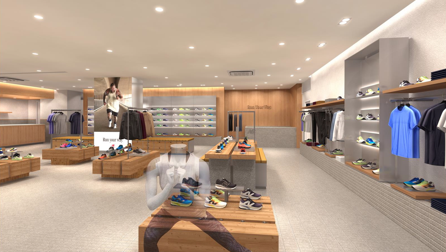 豊富なアイテムの取り扱いのほか、3Dスキャンによる足の計測などのサービスも充実