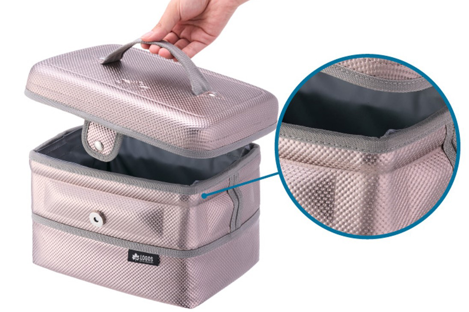 本体と蓋の凸凹がかみ合って保冷力をキープ