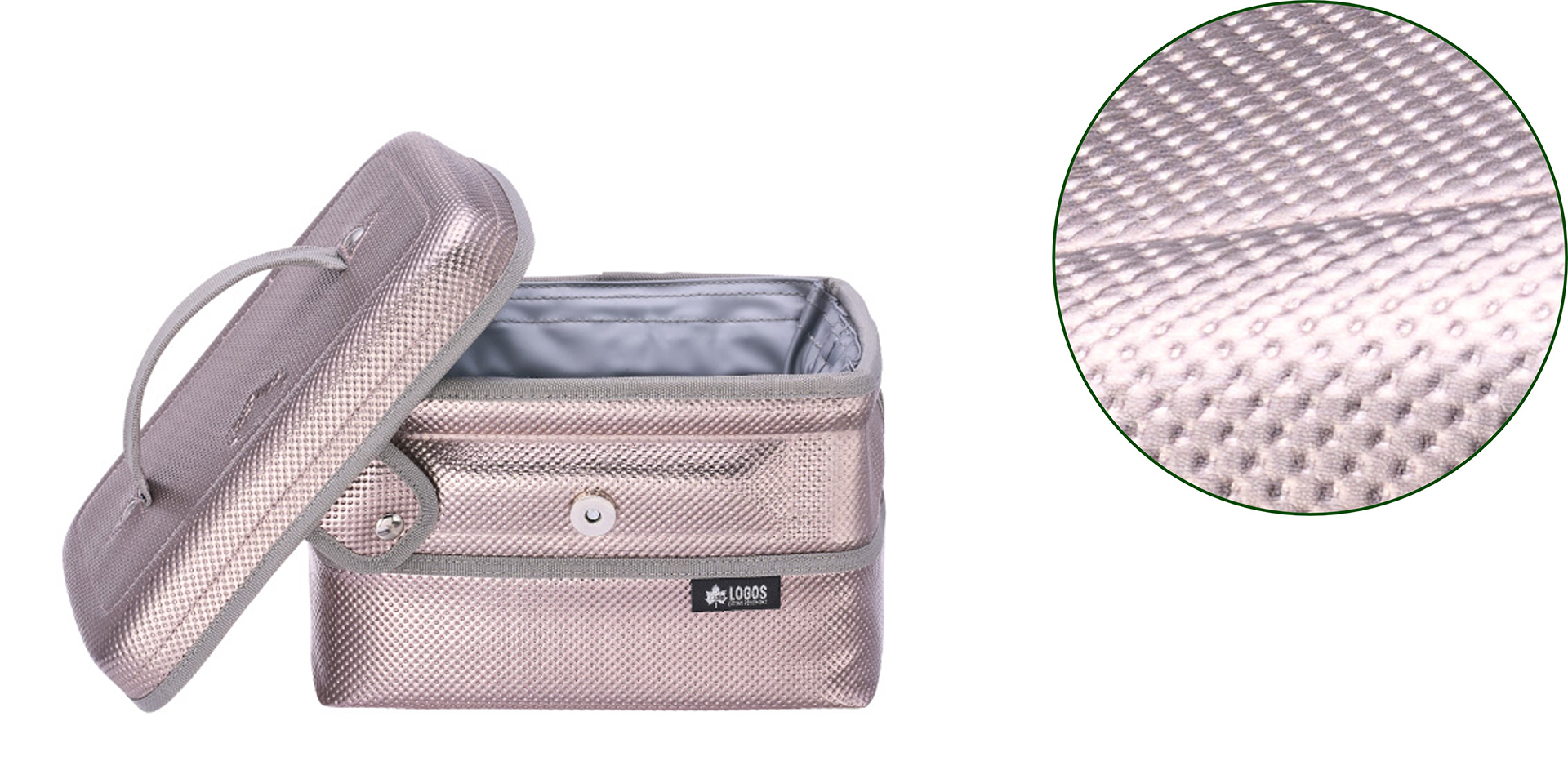 表面は太陽光を反射するメタルシルバーカラー