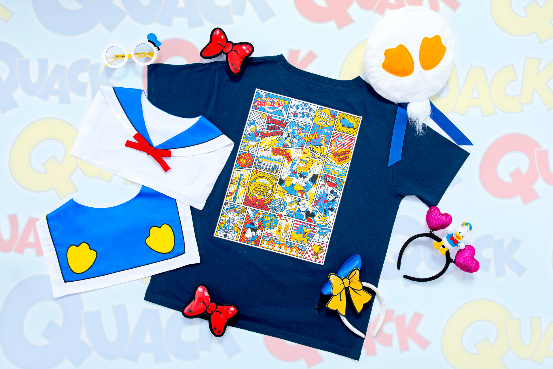 身につけグッズもパワーアップ！　ドナルドコーデを楽しんで