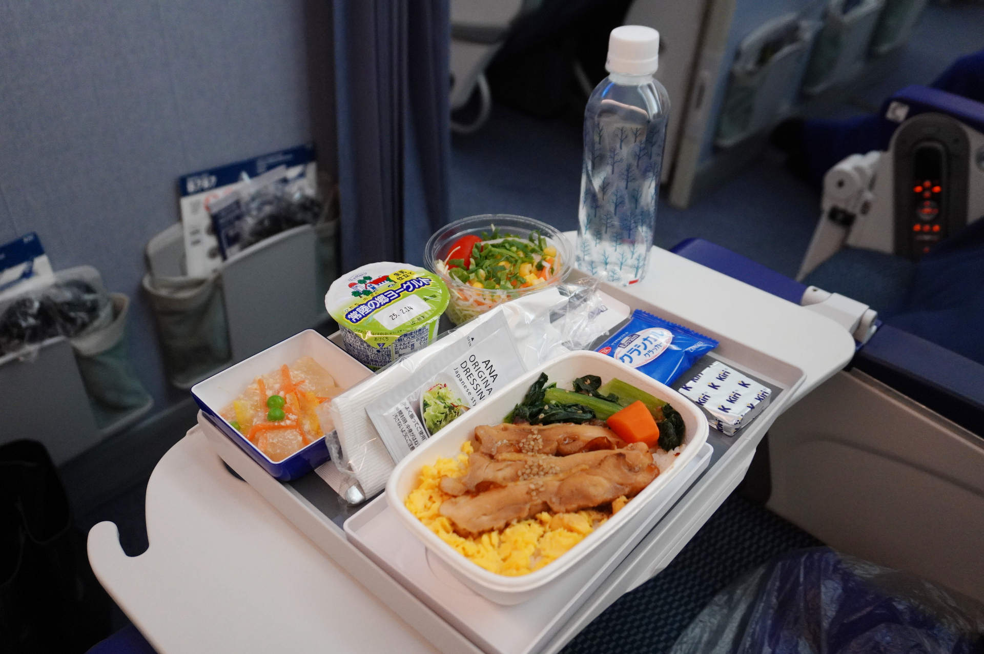 離陸後1時間ほどで夜食