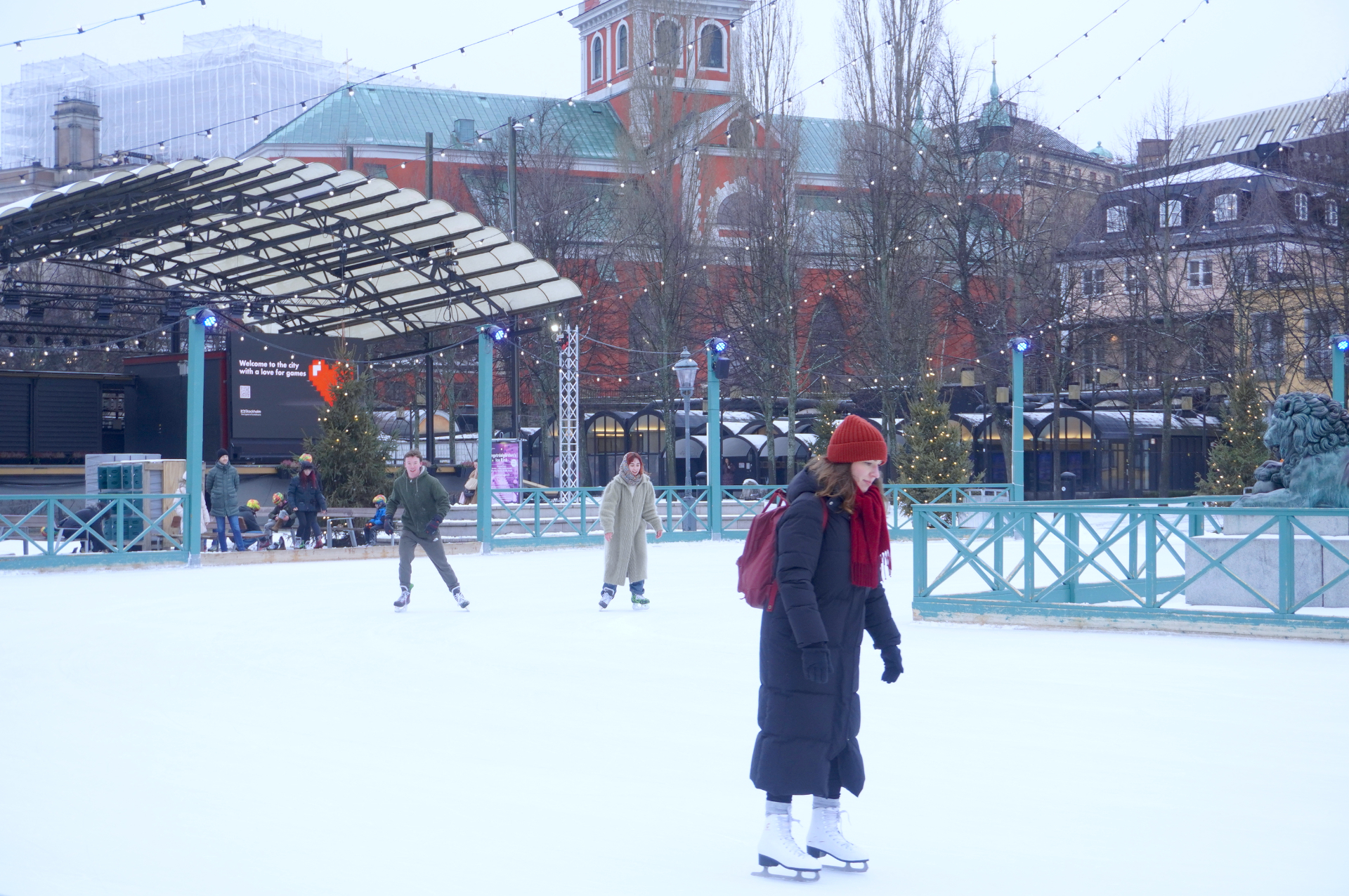 公園のアイススケートリンクや運河で羽を休める白鳥の姿など、市街地で体験できる冬ならではの楽しみも