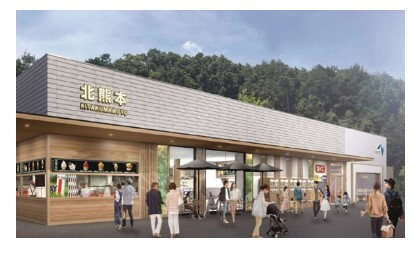 北熊本SA（下り線）の店舗建物が3月27日にリニューアルオープンする