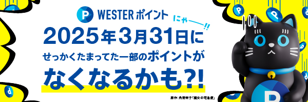 WESTERポイント（基本）は毎年3月31日に一部が失効する