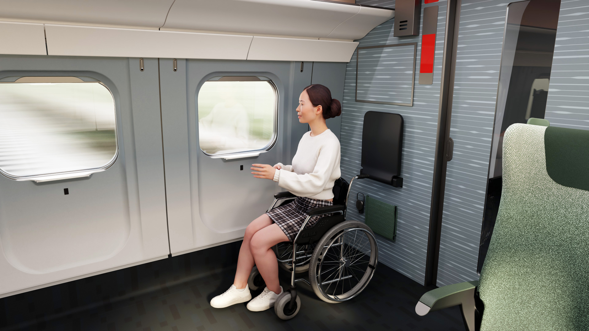 車いすスペースの拡充など、バリアフリー環境も向上させる