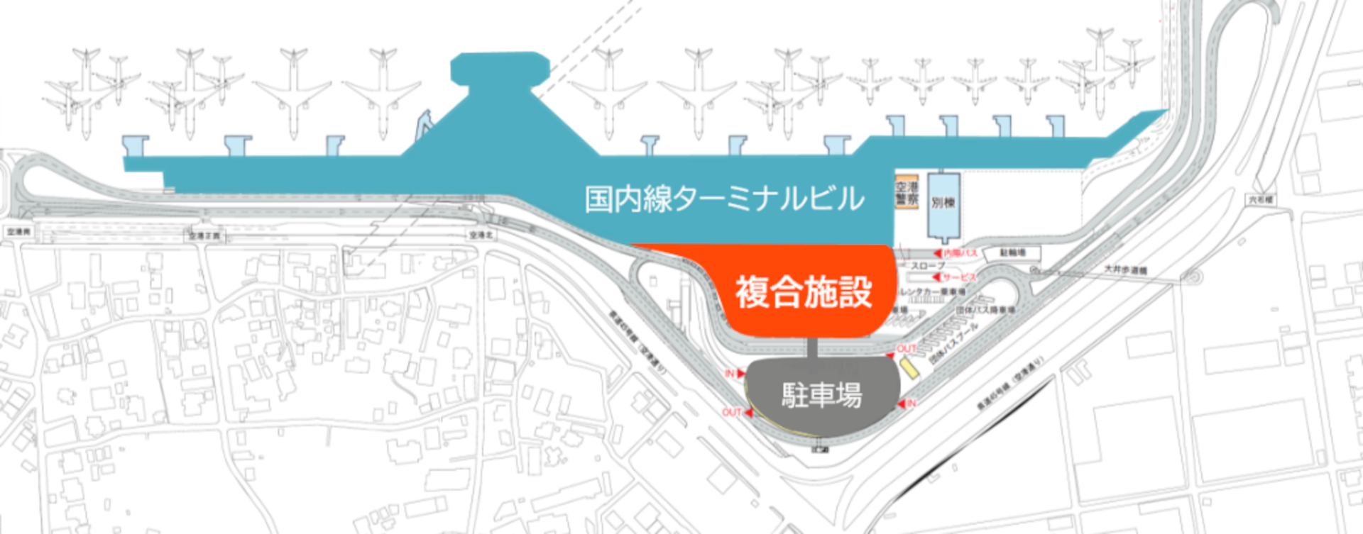 福岡空港国内線ターミナルに商業施設やホテルが入る11階建複合施設が整備される。開業は2027年夏ごろ