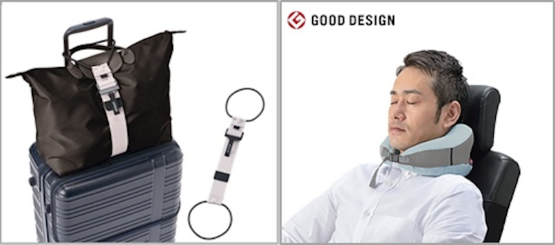 gowellロングセラーアイテム（バッグとめるベルト、低反発 ネックピロー かるラクーン）