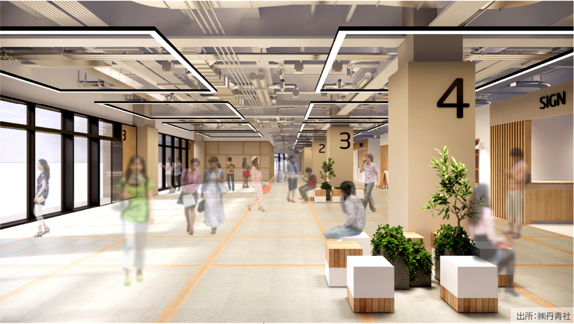 バスターミナル機能は1階に