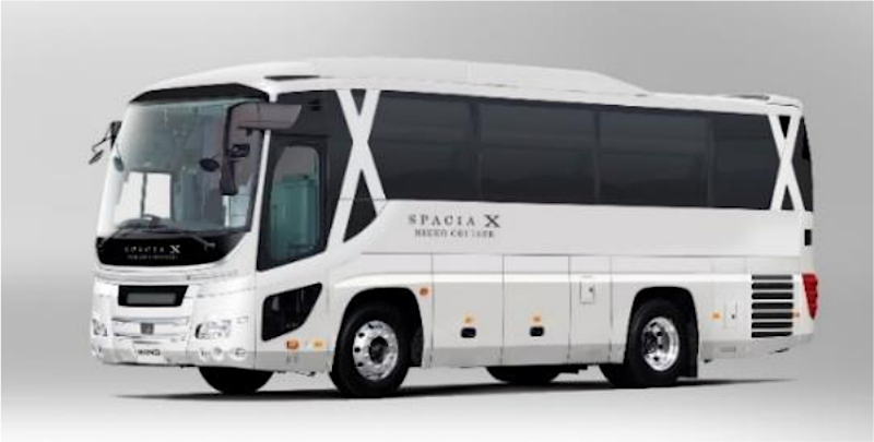 スペーシアXデザインの貸切バスが登場